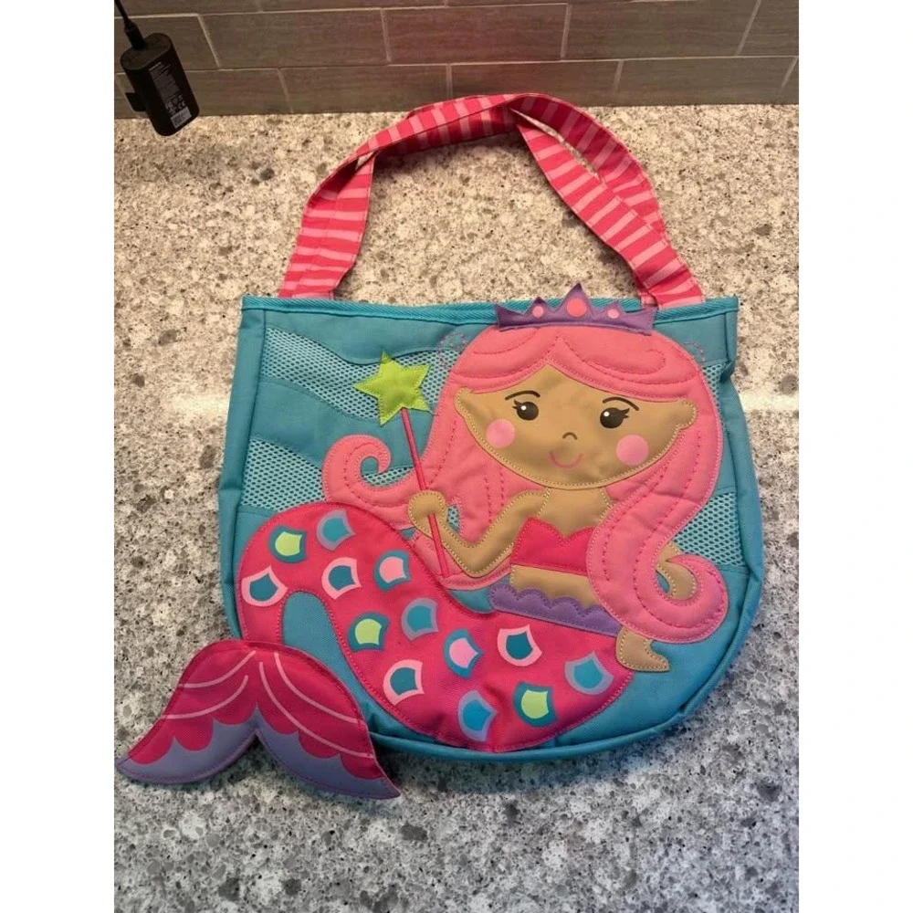 Stephen Joseph Kids Mermaid Beach Travel Mesh‎ Tote Bag